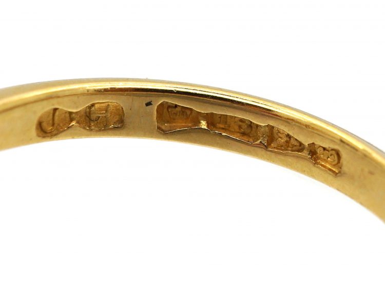 Edwardian 18ct Gold, Ruby & Diamond Crossover Ring
