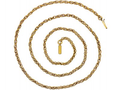 Edwardian 9ct Gold Ornate Chain with Barrel Clasp
