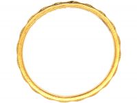 Art Deco 22ct Gold Wedding Ring with Ornate Decoration