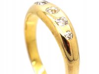 Victorian 18ct Gold, Five Stone Rub Over Set Diamond Ring