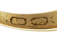 Victorian 18ct Gold, Three Stone Diamond Gypsy Ring