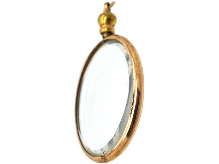 Edwardian 9ct Gold, Oval Glazed Locket
