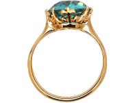 Art Deco 18ct Gold Zircon Solitaire Ring