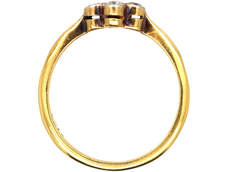 Edwardian 18ct Gold & Platinum, Diamond Four Stone Ring