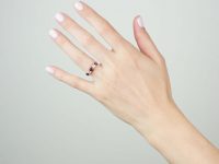 Victorian 18ct Gold, Ruby & Diamond Five Stone Ring