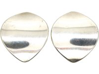 Silver Concave Earrings by Georg Jensen Designed by Nanna Ditzel
