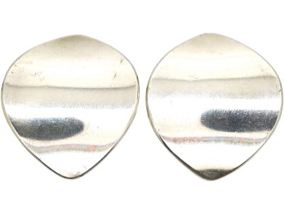 Silver Concave Earrings by Georg Jensen Designed by Nanna Ditzel