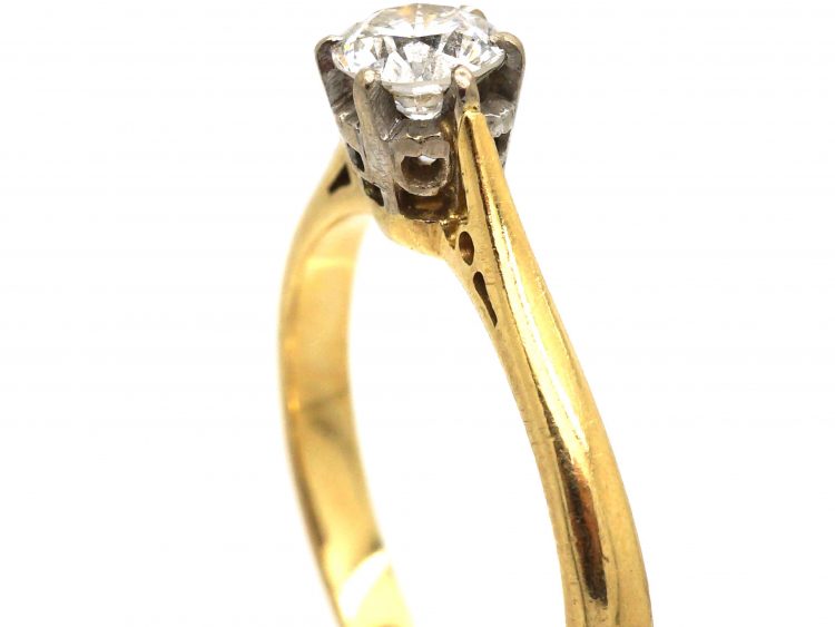 18ct Gold, Diamond Solitaire Ring