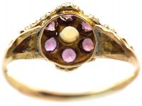 Regency 9ct Gold, Garnet & Opal Cluster Ring