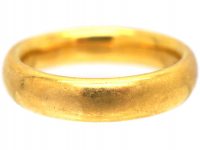 22ct Gold Wide Wedding Ring Assayed in 1925