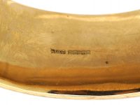 9ct Gold Wide Engraved Bangle
