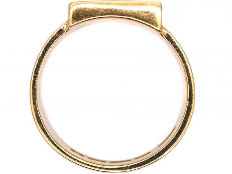Edwardian 18ct Gold Shield Shape Signet Ring