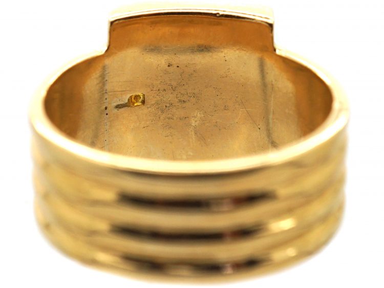 Edwardian 18ct Gold Shield Shape Signet Ring