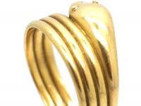 Edwardian 18ct Gold Coily Snake Ring
