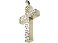 Victorian Silver Cross with Engraved Detail