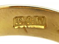 Edwardian 18ct Gold Triple Knot Ring set with Three Diamonds