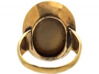 Georgian NeoClassical 18ct Gold Ring with Roman Hardstone Cameo Ring of Sisyphus
