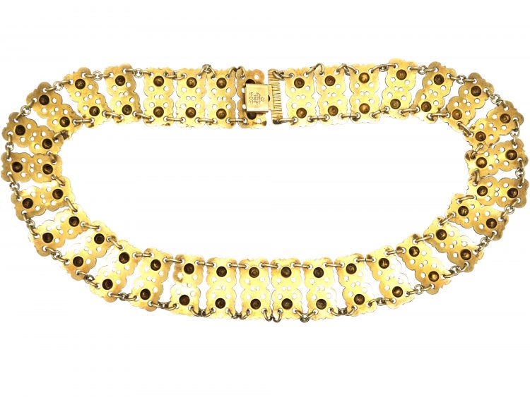 Silver & White Enamel Necklace by David Andersen