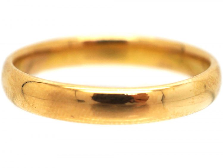 22ct Gold Wedding Band Assayed in 1938