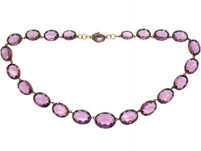 Georgian Amethyst Paste Riviere Necklace