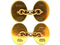 9ct Gold Her Majesty Queen Elizabeth 11 Presentation Cufflinks