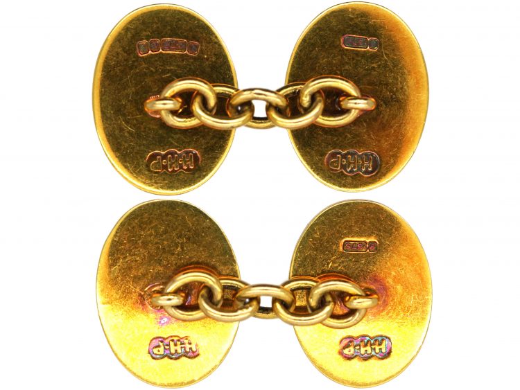 9ct Gold Her Majesty Queen Elizabeth 11 Presentation Cufflinks