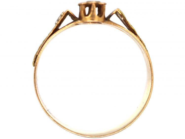 French Belle Epoch 18ct Gold, Three Colour Gold Flower Ring