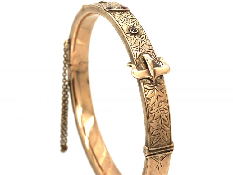 9ct Gold Buckle Bangle