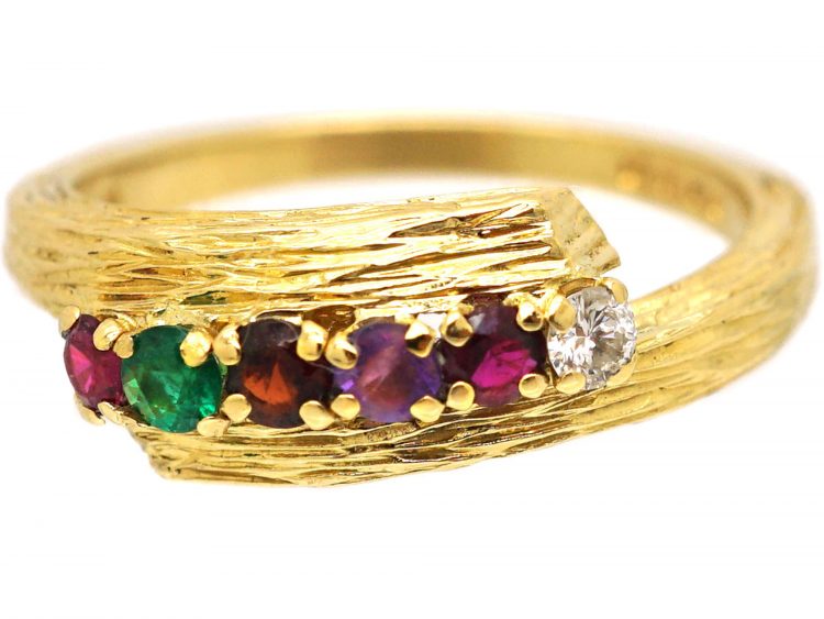 18ct Gold, Ring set with Gemstones That Spell Regard