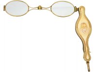19th Century French 18ct Two Colour Gold Lorgnettes