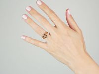 French Belle Epoch 18ct Gold, Three Colour Gold Flower Ring
