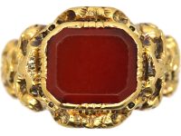 Victorian 18ct Gold & Carnelian Signet Ring