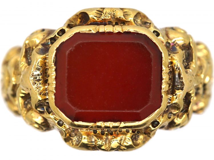 Victorian 18ct Gold & Carnelian Signet Ring