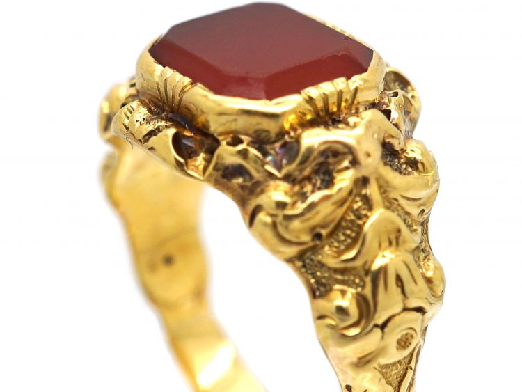 Victorian 18ct Gold & Carnelian Signet Ring