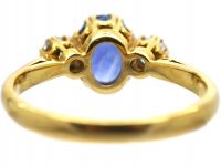 18ct Gold, Sapphire & Diamond Three Stone Ring