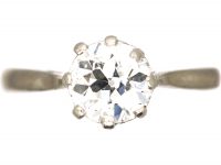 18ct White Gold & Platinum, Diamond Solitaire Ring