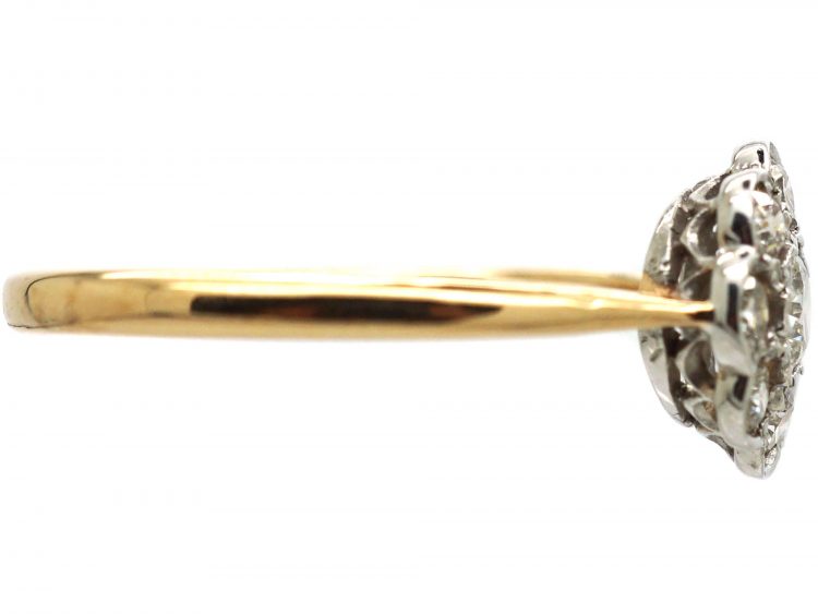 Edwardian 18ct Gold & Platinum, Diamond Cluster Ring