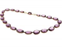 Georgian Amethyst Paste Riviere Necklace