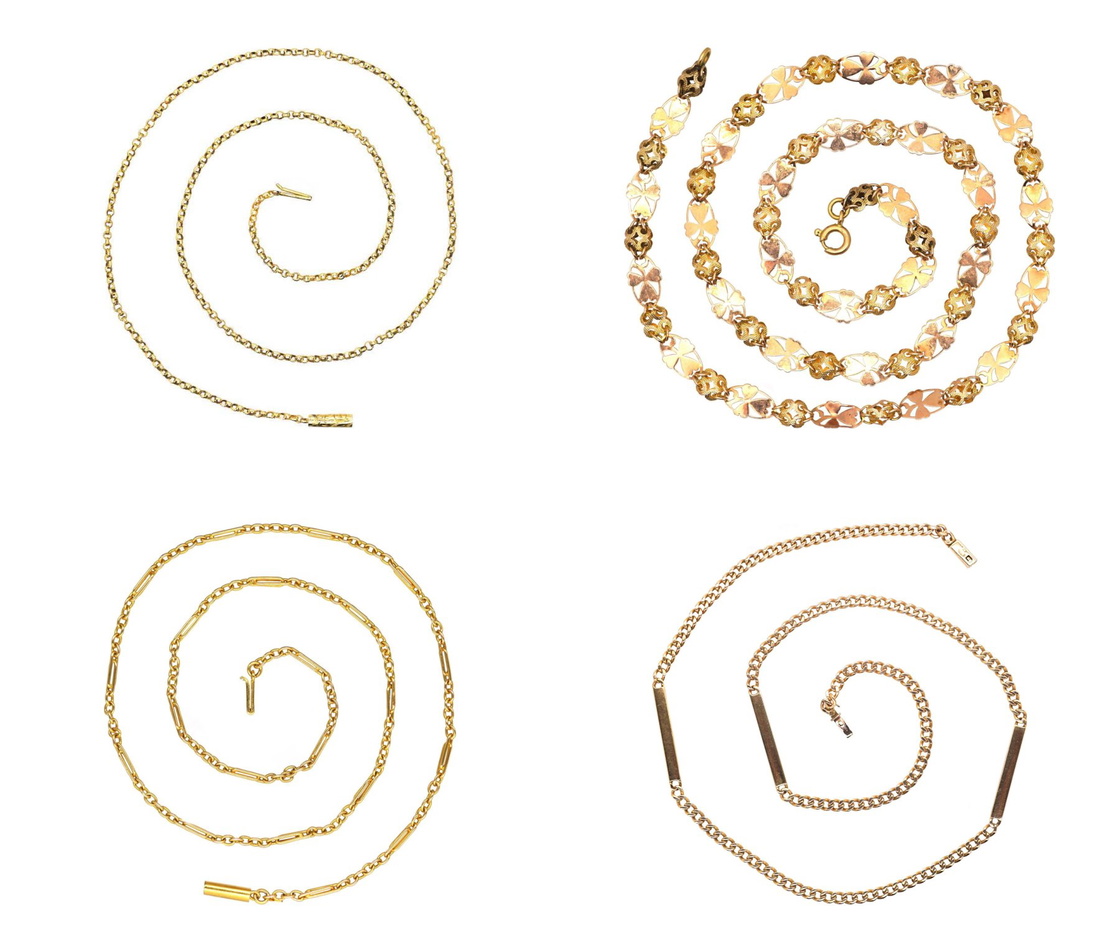 Antique gold chains from our collection