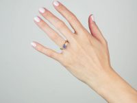 18ct Gold, Sapphire & Diamond Three Stone Ring