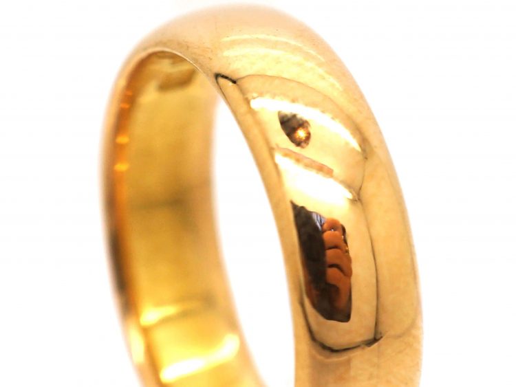 22ct Gold Wide Wedding Ring Assayed in 1925