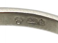 Art Deco Platinum, Diamond Solitaire Ring with Diamond Set Shoulders