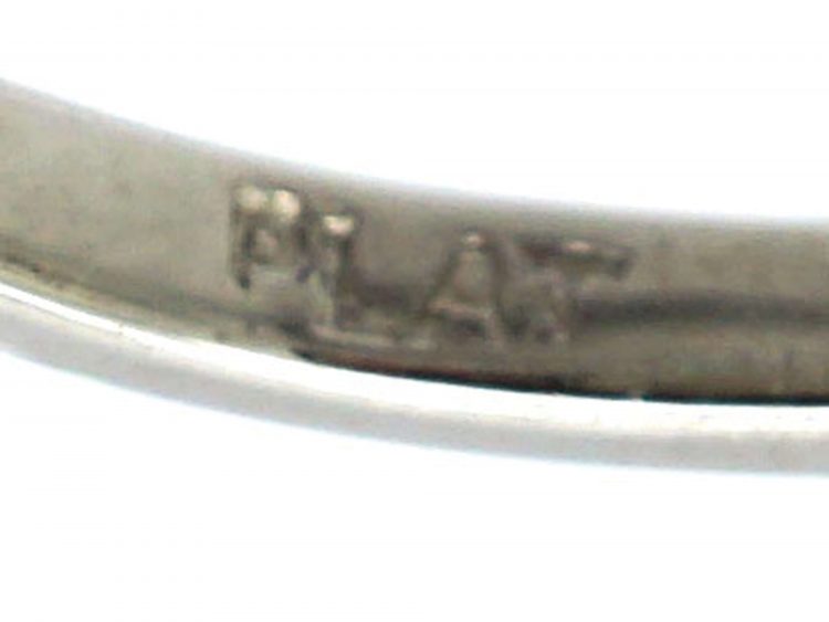 Art Deco Platinum & Diamond Catherine Wheel Design Ring