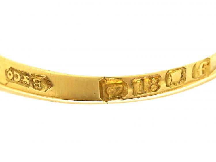 Edwardian 18ct Gold, Diamond Solitaire Ring in Openwork Setting