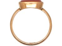 Edwardian 15ct Gold Carnelian Ring with Intaglio of Hellenistic Attic Helmeted Warrior