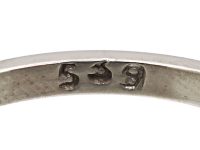 Art Deco 18ct White Gold Diamond Solitaire Ring with Diamond Set Shoulders
