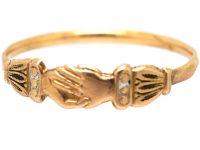 French Early 19th Century 18ct Gold Fede Ring