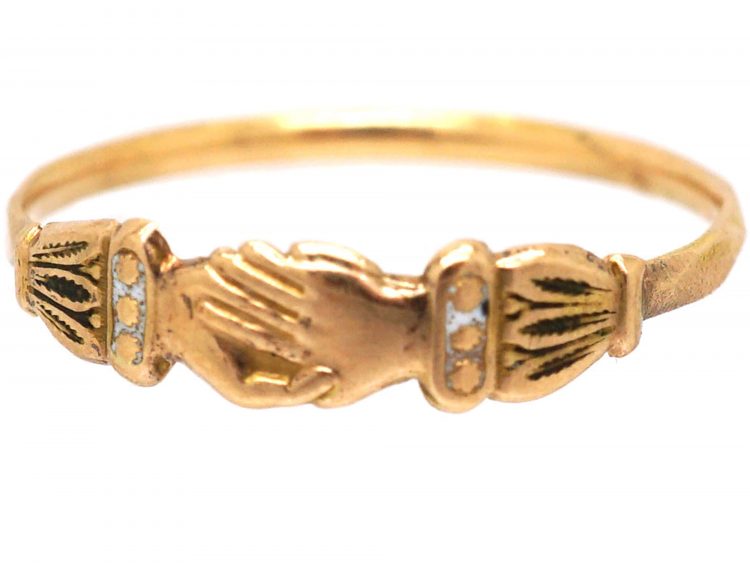 French Early 19th Century 18ct Gold Fede Ring
