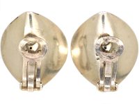 Silver Concave Earrings by Georg Jensen Designed by Nanna Ditzel