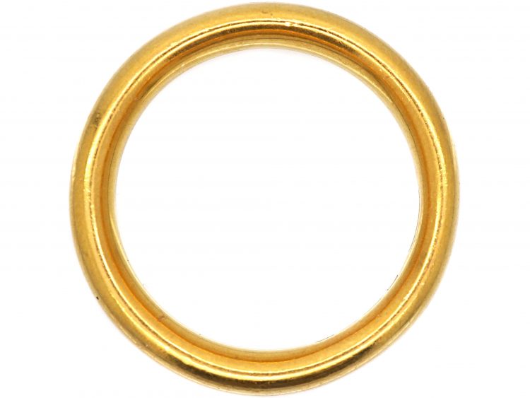 22ct Gold Wide Wedding Ring Assayed in 1929 by Charles Green & Sons